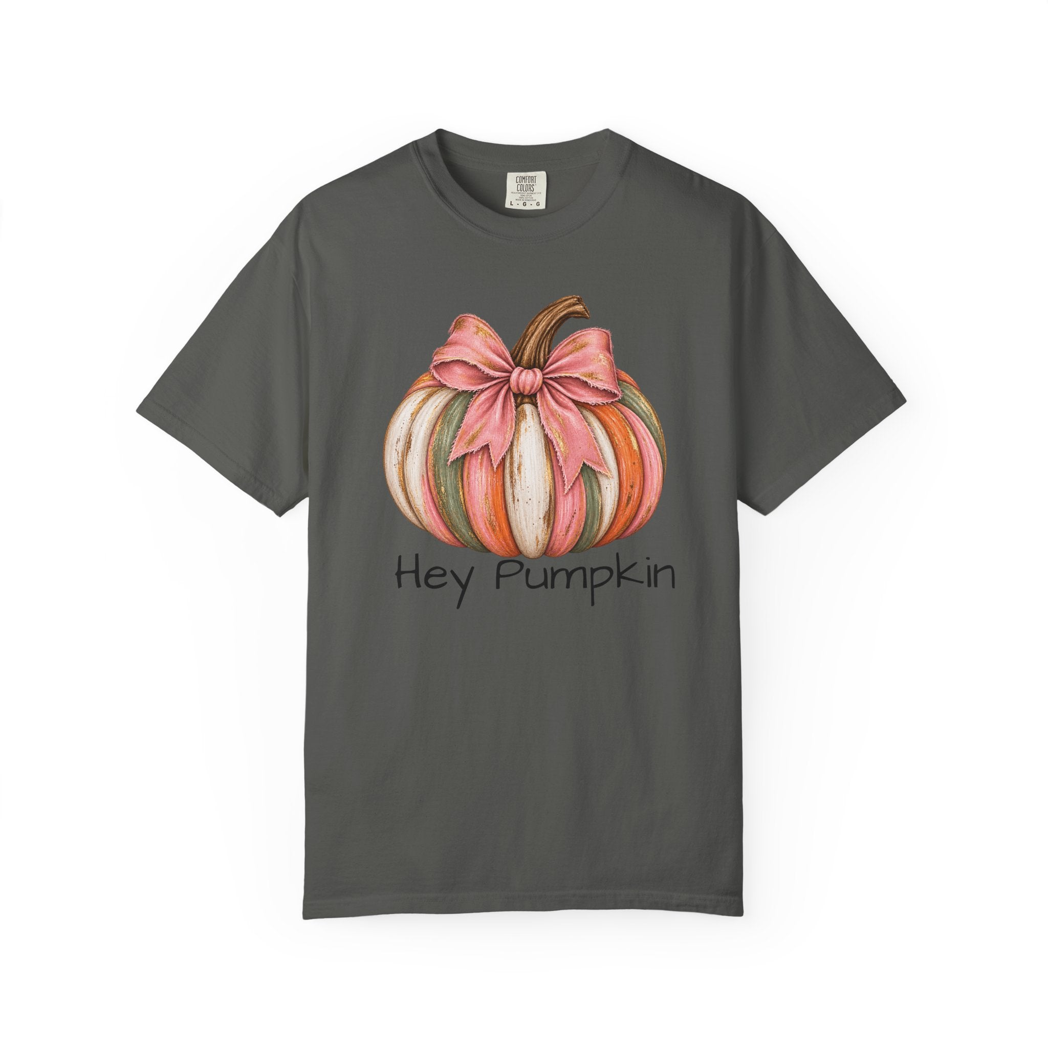 Hey Pumpkin T-Shirt | Pink Bow Pumpkin Fall Tee