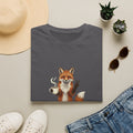 Fox Mom Club T‑Shirt — Cute Coffee‑Holding Fox Giving Peace Sign
