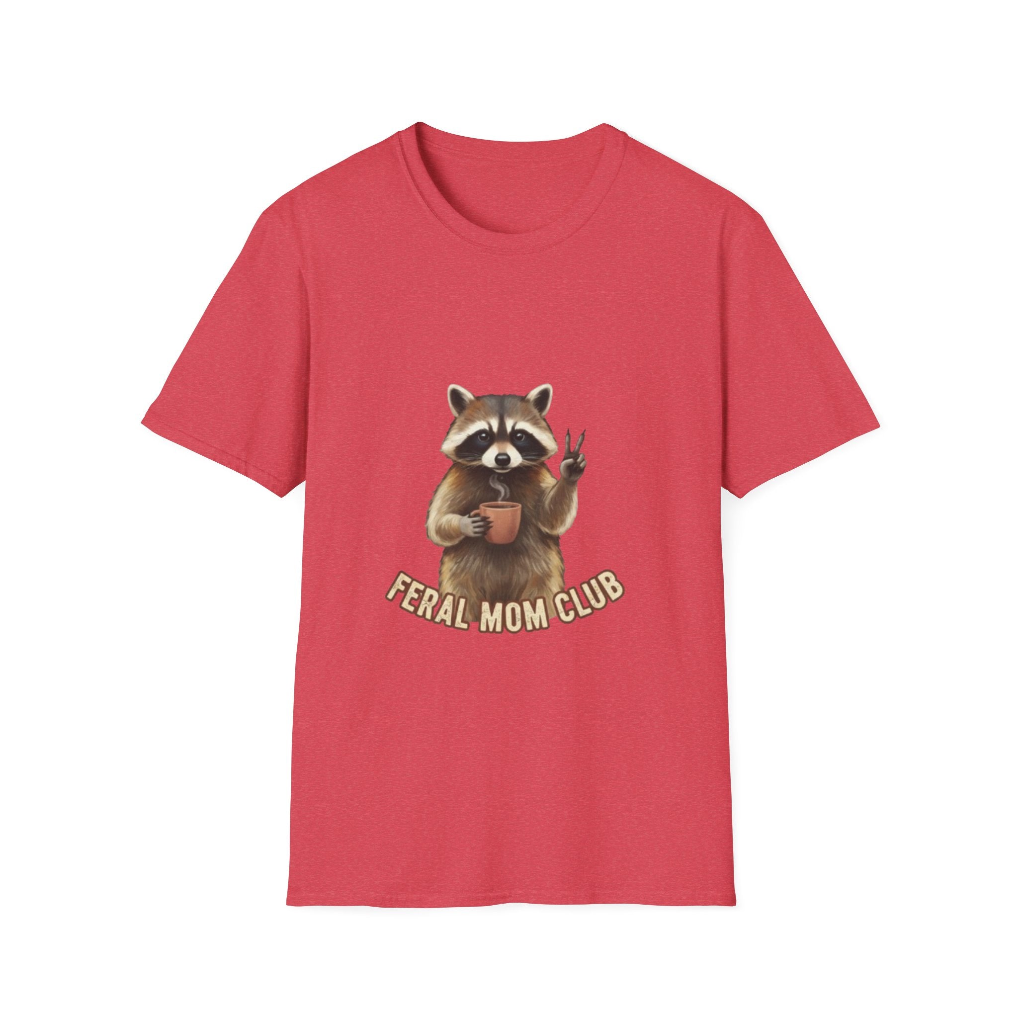 Raccoon Mom Club T‑Shirt — Cute Peace Sign Mama Graphic Tee