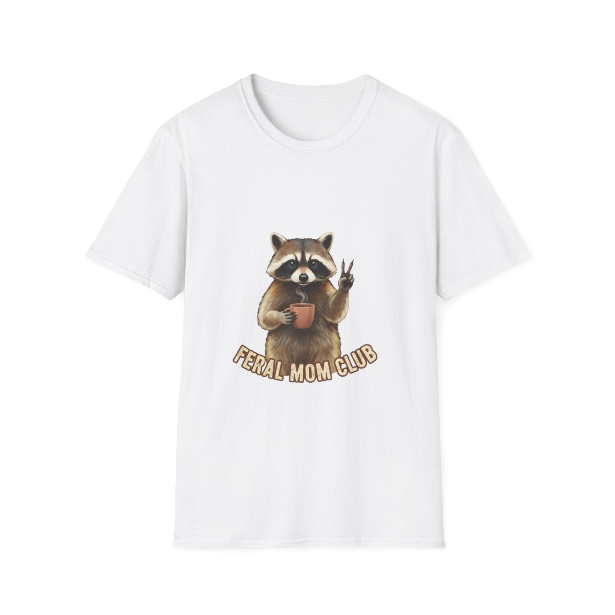 Raccoon Mom Club T‑Shirt — Cute Peace Sign Mama Graphic Tee
