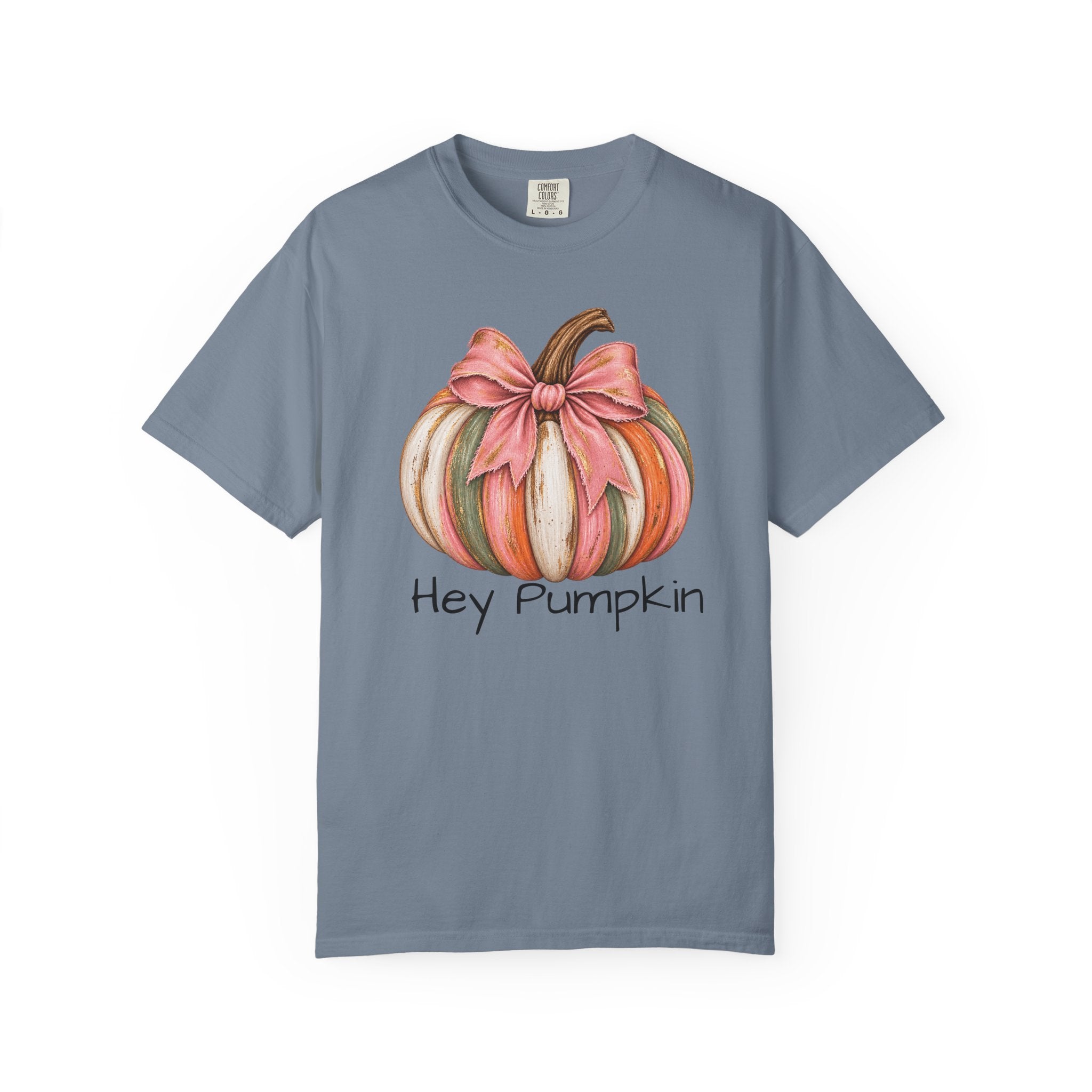Hey Pumpkin T-Shirt | Pink Bow Pumpkin Fall Tee