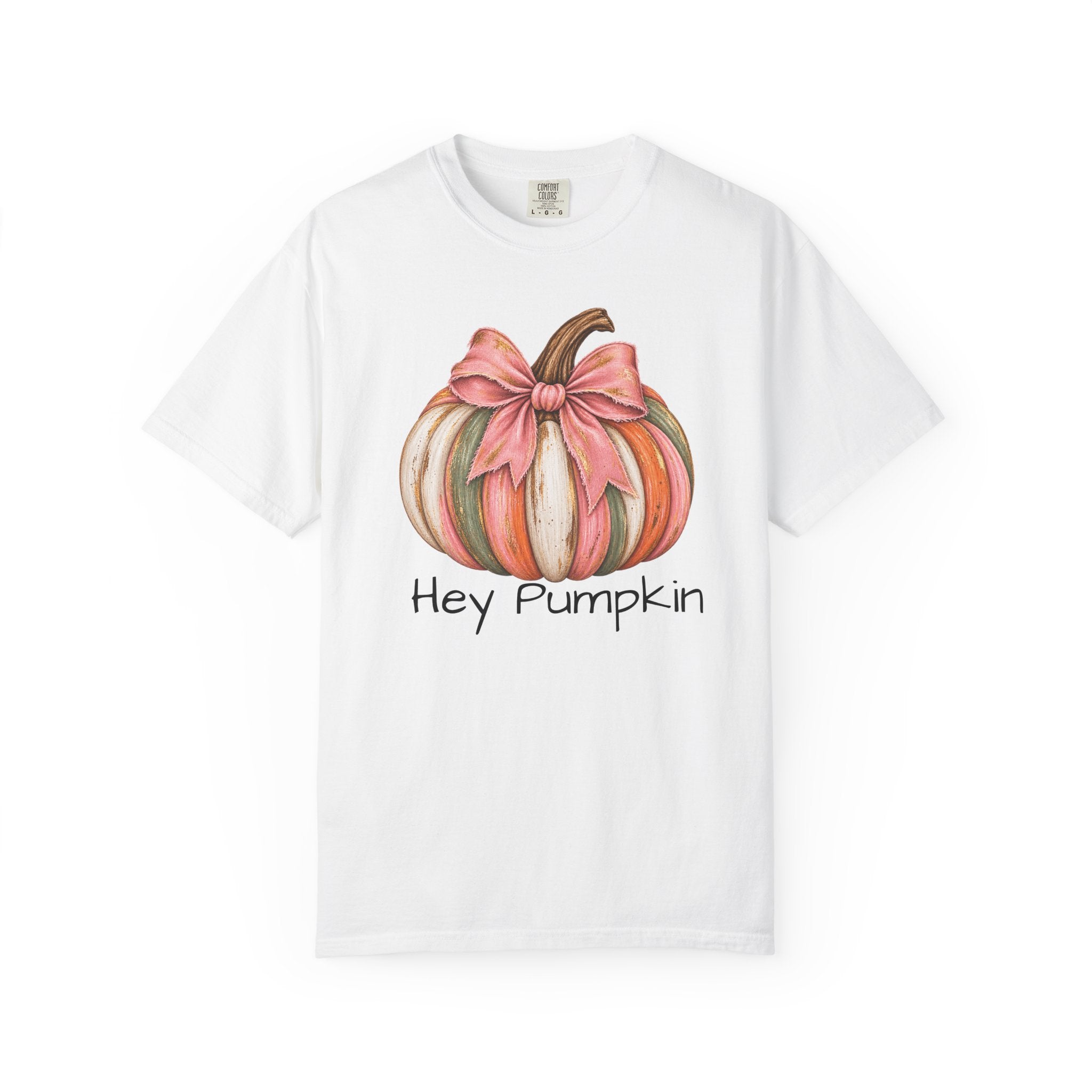 Hey Pumpkin T-Shirt | Pink Bow Pumpkin Fall Tee