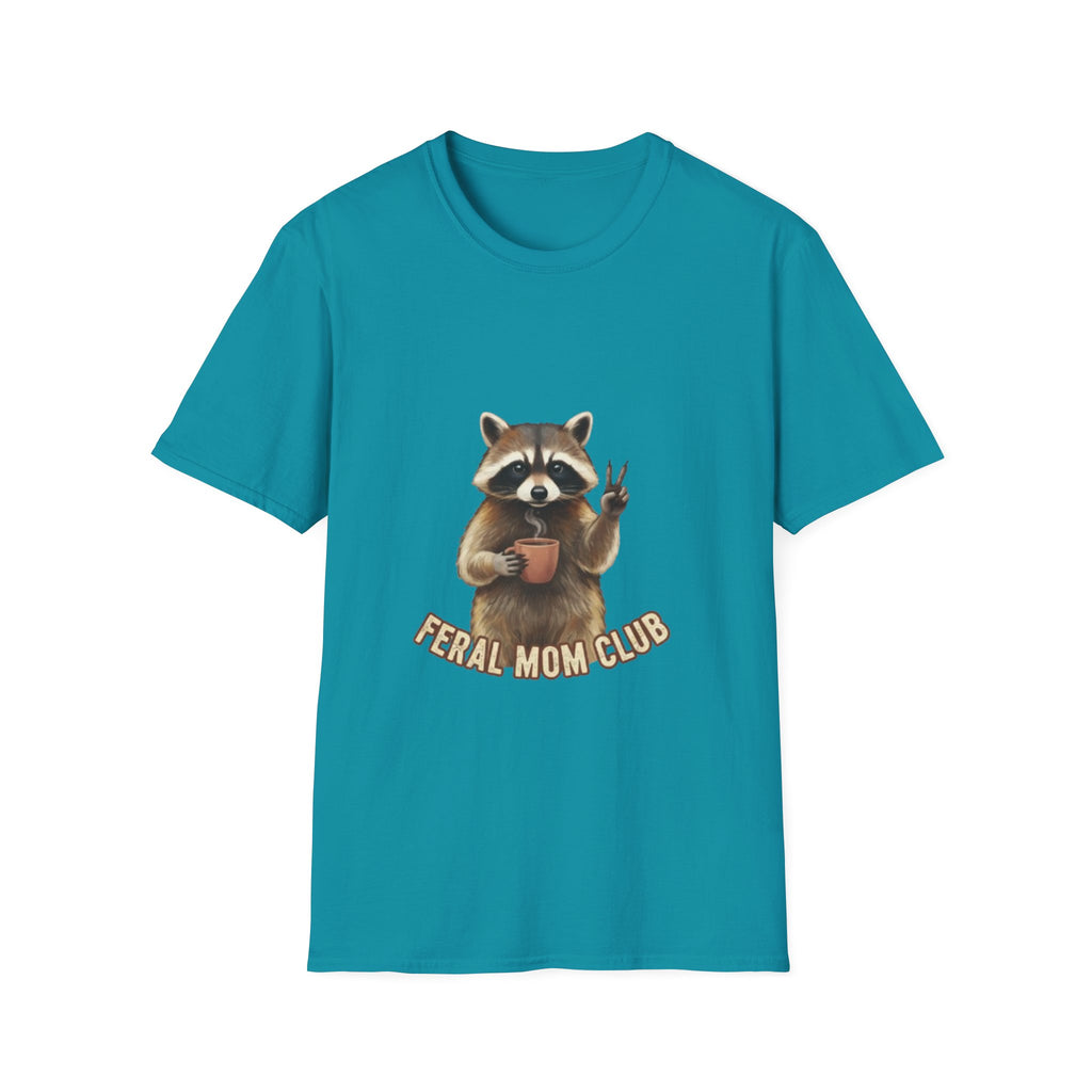 Raccoon Mom Club T‑Shirt — Cute Peace Sign Mama Graphic Tee