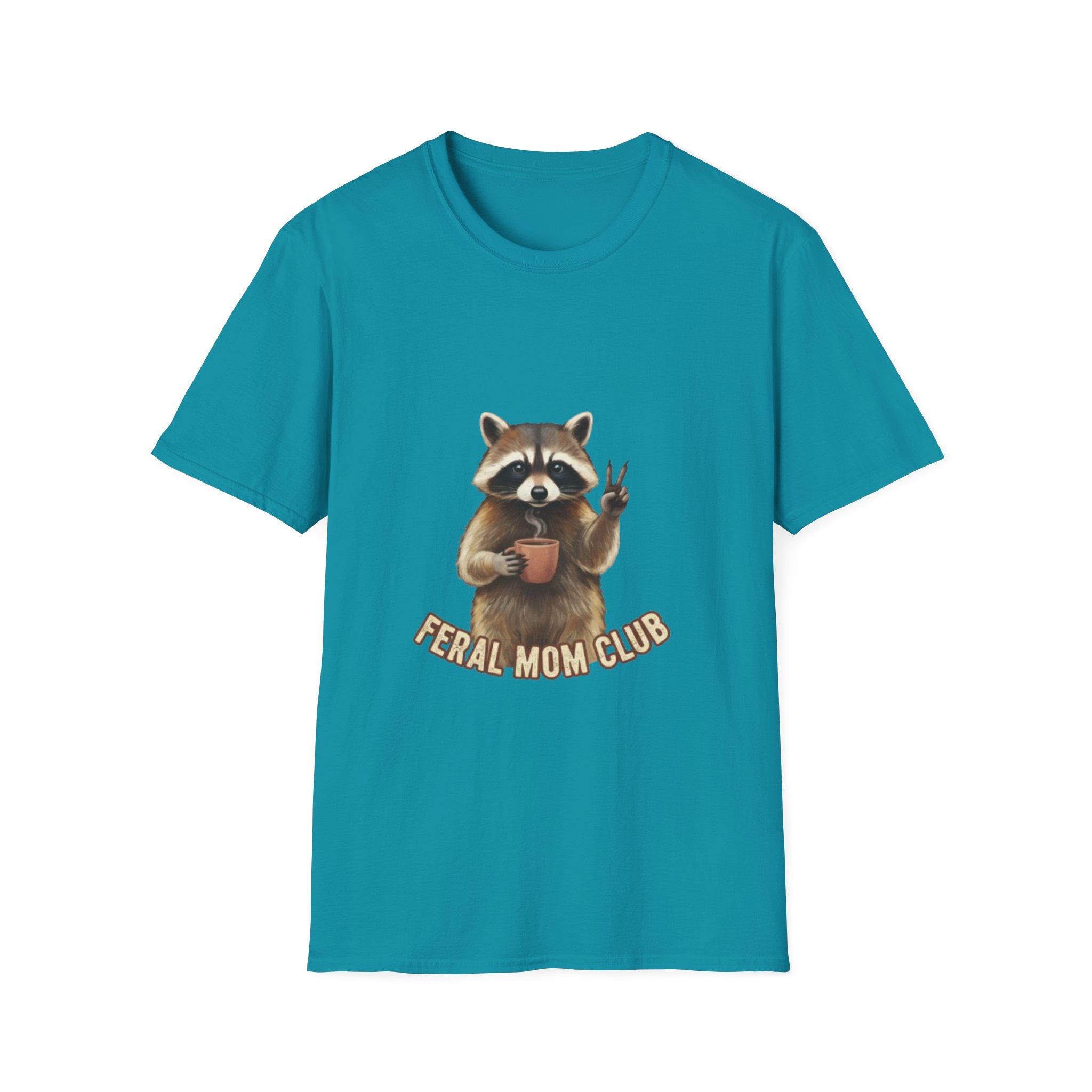Raccoon Mom Club T‑Shirt — Cute Peace Sign Mama Graphic Tee