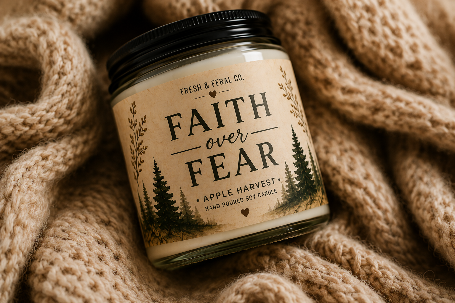 Faith Over Fear – Apple Harvest Candle