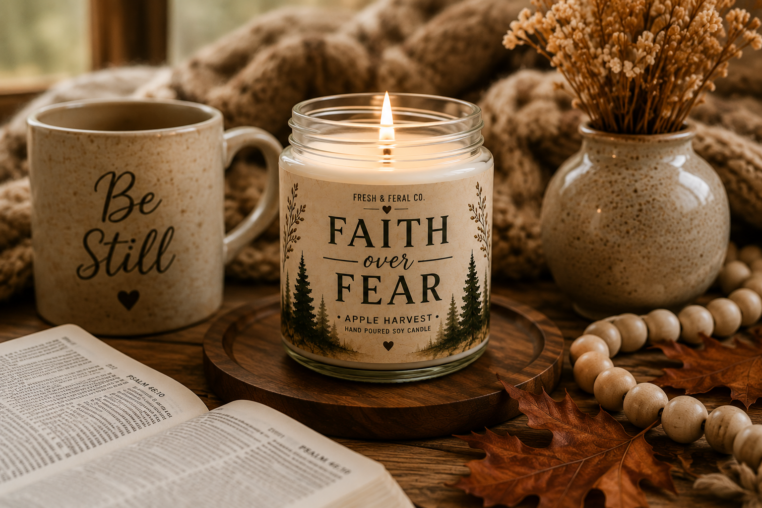 Faith Over Fear – Apple Harvest Candle