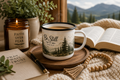 Be Still Psalm 46:10 Christian Camp Mug | Woodland Coffee Mug | Faith Gift