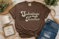 Substitute Teacher Retro Checkerboard T-Shirt