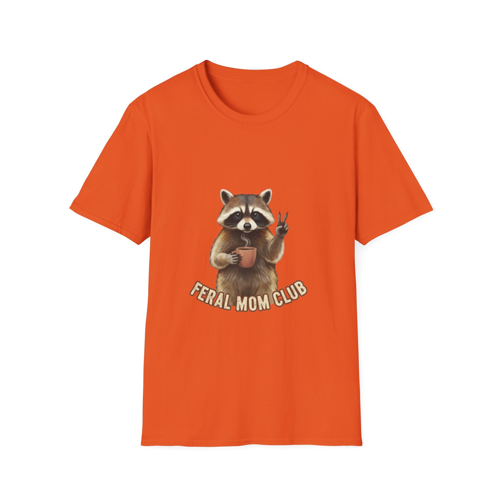 Raccoon Mom Club T‑Shirt — Cute Peace Sign Mama Graphic Tee
