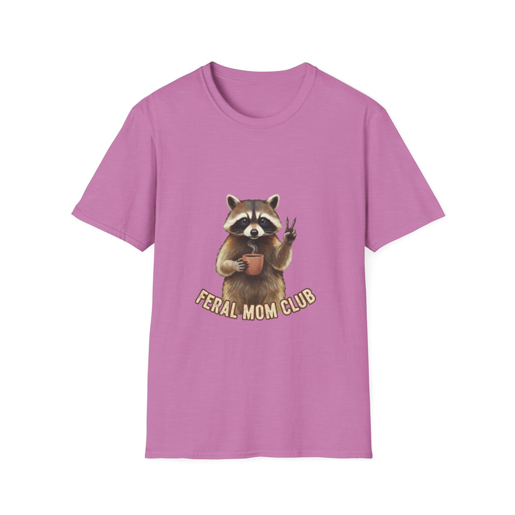 Raccoon Mom Club T‑Shirt — Cute Peace Sign Mama Graphic Tee
