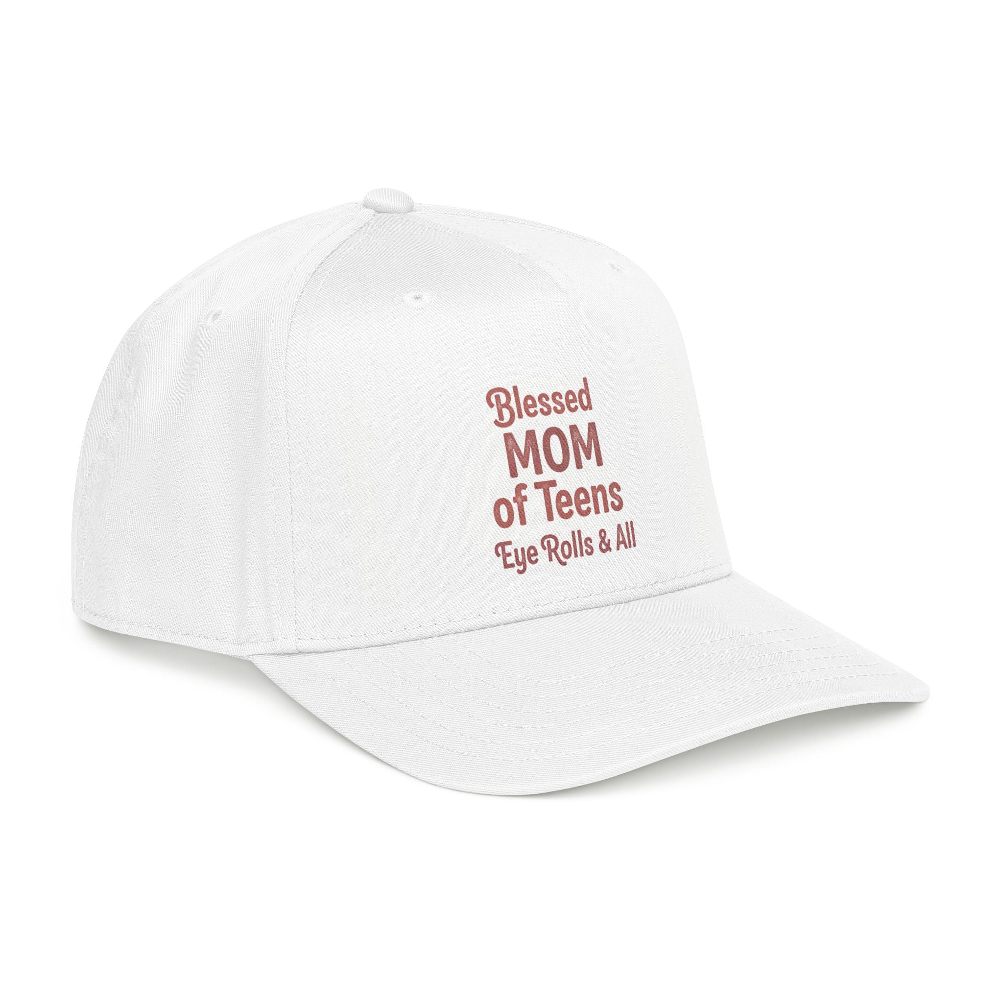 Blessed Mom of Teens Baseball Cap – "Eye Rolls & All" Casual Mom Hat