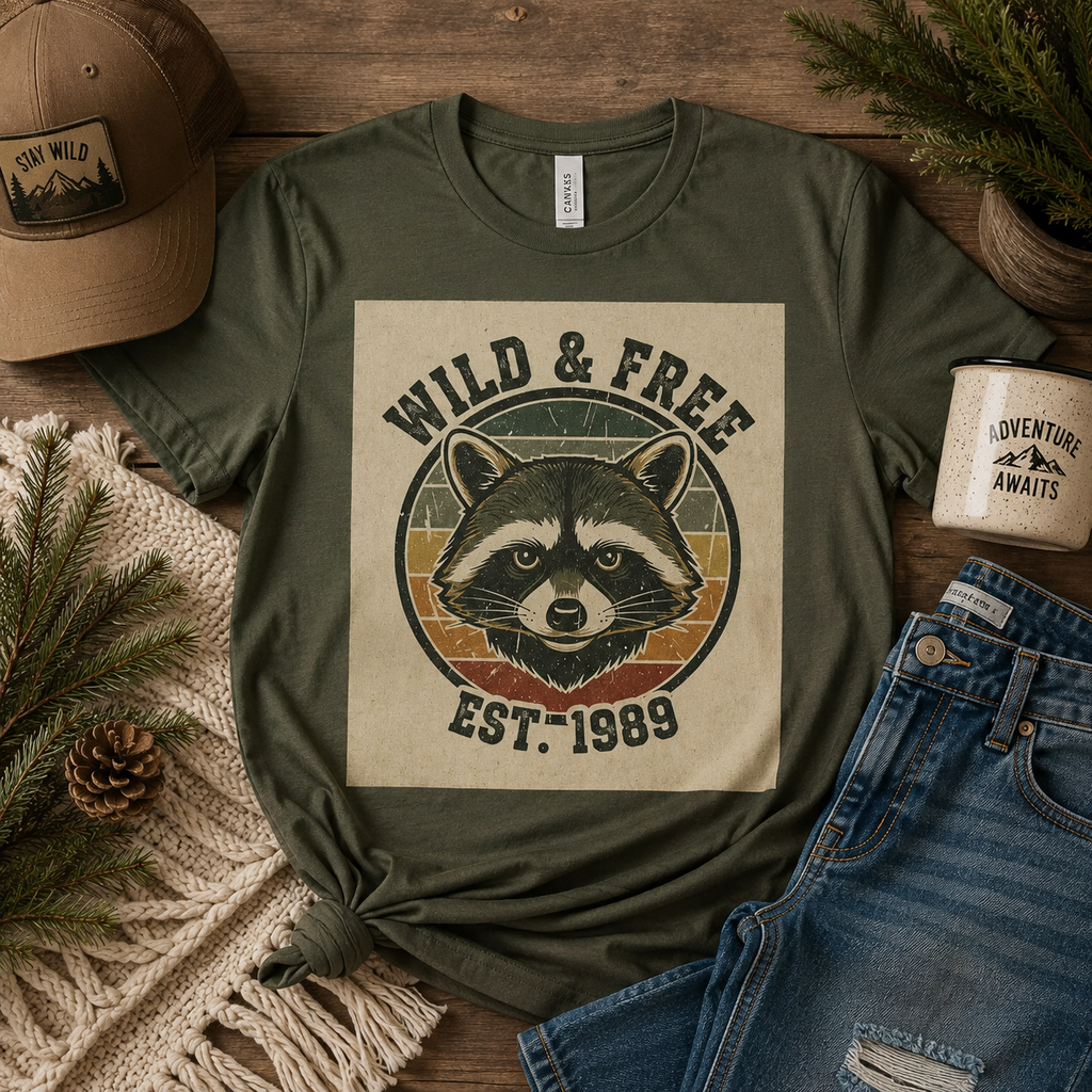 Wild & Free Raccoon T-Shirt