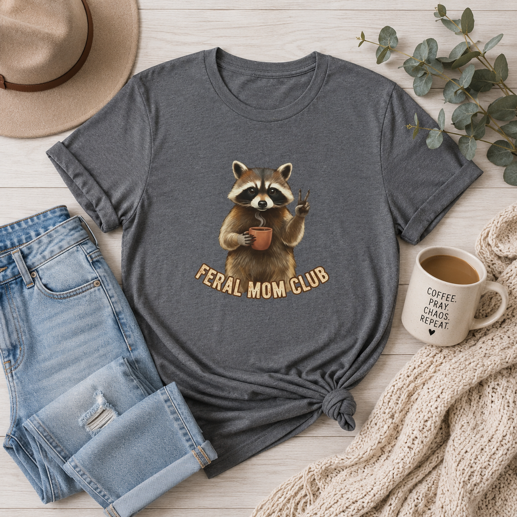 Raccoon Mom Club T‑Shirt