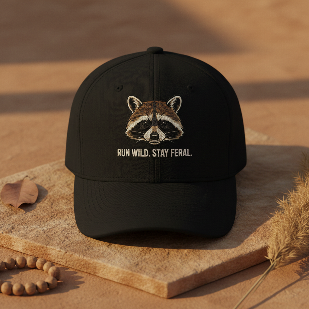 Run Wild Stay Feral Hat - Black