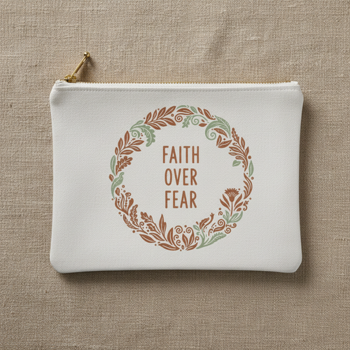 Faith Over Fear Pouch Mockup